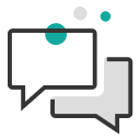 Icono de chat con burbujas